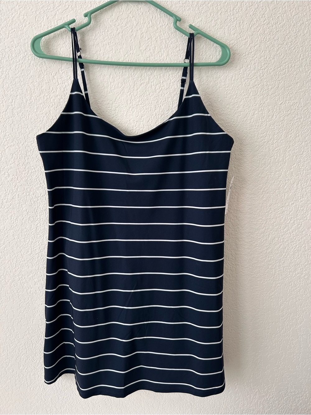 Abercrombie NWT Traveler Mini Dress Navy White Stripe Large Petite LP